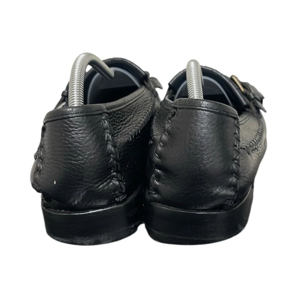 Vtg Bragano Cole Haan Loafer Men's 11 Black Leather Tassel Slip On Shoes Italy